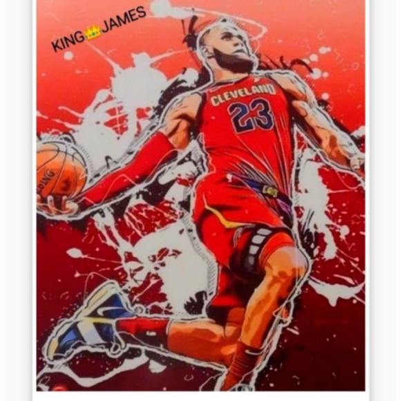 NEW! LEBRON JAMES SELF-CREATED 8.5x11 ULTRA PREMIUM GLOSSY BASKETBALL ART POSTER - Picture 2 of 4